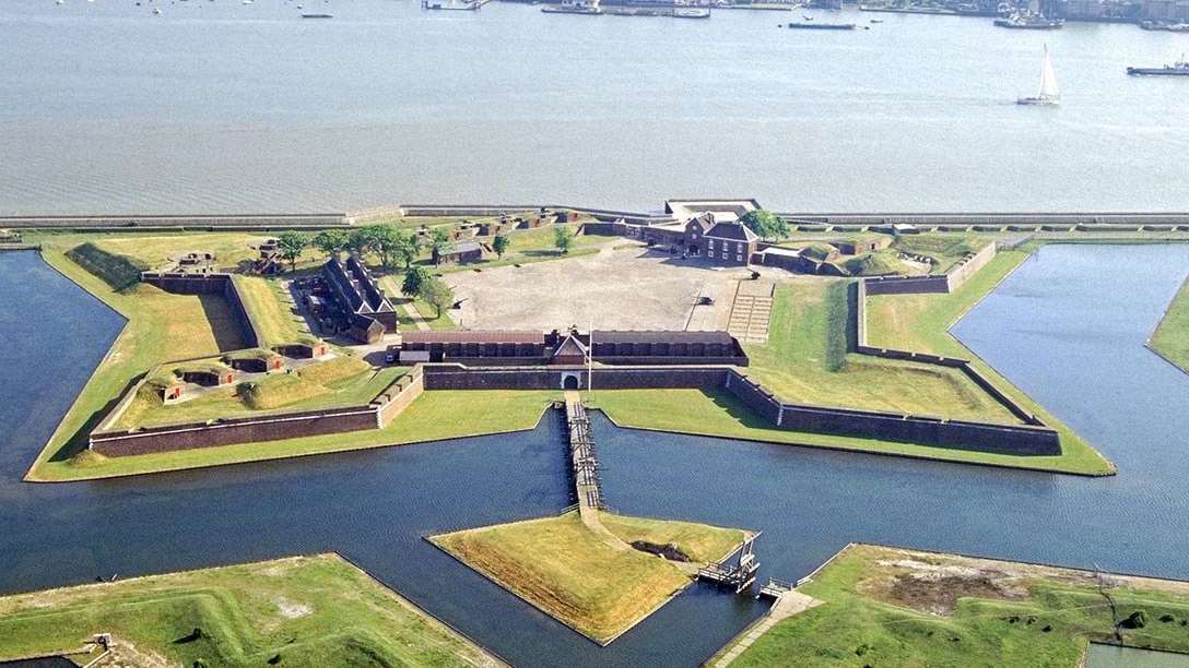 Tilbury Fort aerial shot 